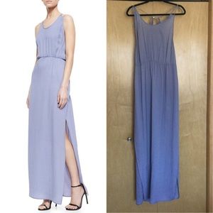 HALSTON HERITAGE HAMMER SILK MAXI DRESS